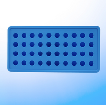 Load image into Gallery viewer, Image of blue ice tray used to freeze our bottom drops solution for making suppositories