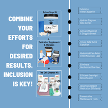 Load image into Gallery viewer, For best gut healing results combine HEMLax Bottom Drops Kit with any medication, supplements or therapies you are doing (consult with doctor) plus The Exit Cleanse Kit. Inclusion of water-based gut cleansing is key to whole body healing