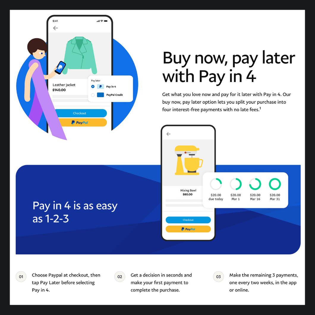 PayPal Payment Plan - Bottom Drops